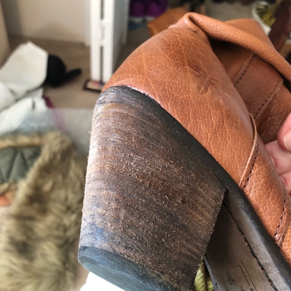 Cognac brown Frye Taylor Boots Size 8 - Picture 3 of 8